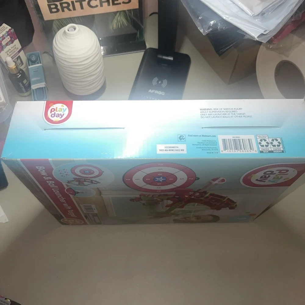 Bow and Ball Launcher with target Play Day Ages 3 and Up